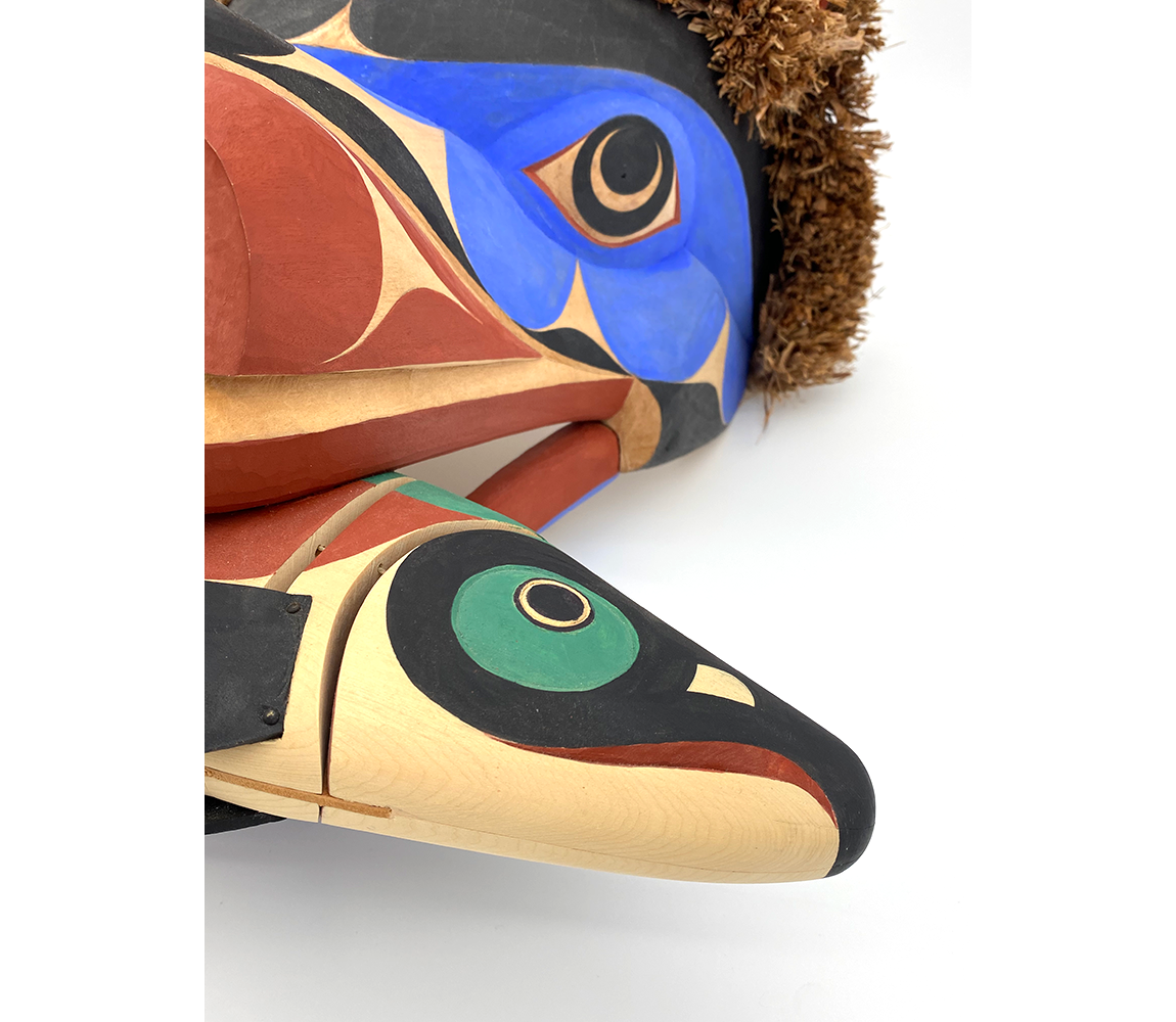 Bear Catching a Salmon Carved Mask - David Stephens
